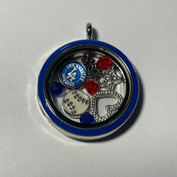 Los Angeles Dodgers MLB Memory Charm Locket w/ 22 IN chain NEW - Picture 1 of 3